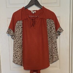 Umgee Leopard Print Shirt